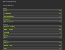 Tablet Screenshot of fiveofdice.com